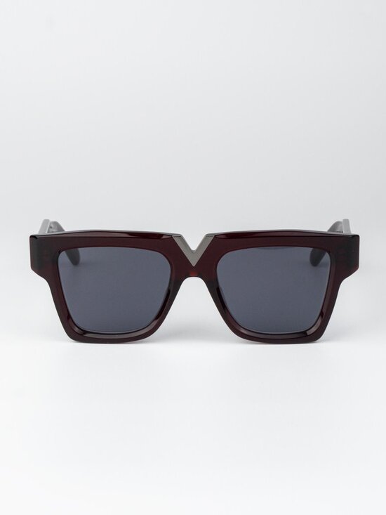 Valentino Women Sunglasses Burgundy Grey Square V-GOLD I VLS-162 C main image 7